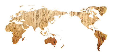 drewno, Mapa świata  - obrazy, fototapety, plakaty