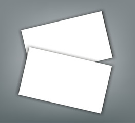 Business card blank with shadow mockup cover template
