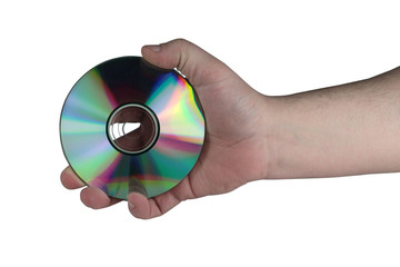 płyta komputerowa cd w dłoni