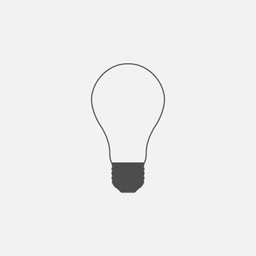 Vector symbol of lightbulb web line icon