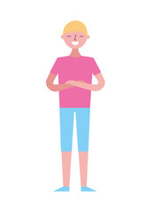 Fototapeta premium young people male man in casual clothes vector illustration