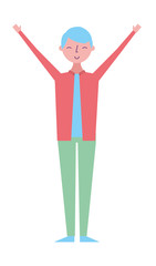 young people male man in casual clothes vector illustration