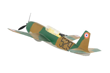 Brown plastic plane isolated on the white background