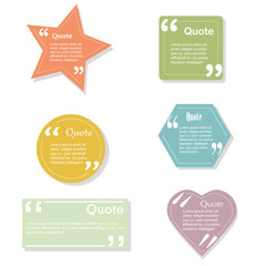Modern block quote and pull quote design elements creative quote text template