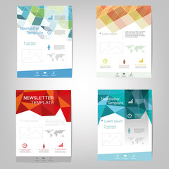 Brochure template flyer design or depliant cover for business purposes elegant layout with space