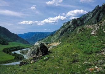 Chuja river in Altai mountains, Russia
