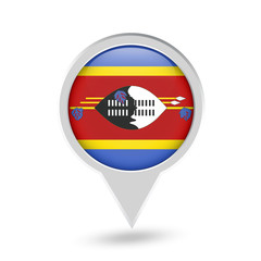 Swaziland Flag Round Pin Icon
