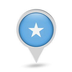 Somalia Flag Round Pin Icon