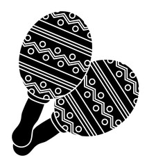maracas icon over white background, vector illustration