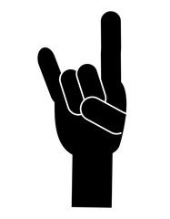 Rock Hand Symbol over white background, colorful design vector illustration