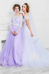 Naklejka premium bride and bridesmaid