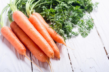 Vegetable carrot with leaves