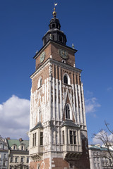 Fototapeta na wymiar Tour de l'hôtel de ville, Cracovie, Pologne
