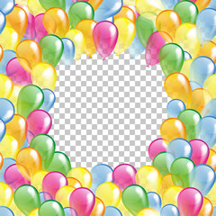 Frame from Multicolored glossy balloons seamless pattern