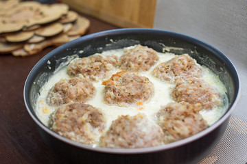 Meatballs with glaze sauce.