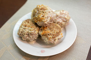 Meatballs with sauce on plate