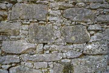 Large bricks wall. Ancient wall texture. Old grunge walls 