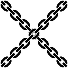 Two crossed chains