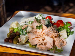 Healthy seafood salad