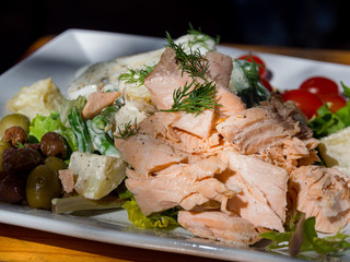 Healthy seafood salad