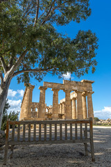 Obraz premium Ancient greek temple at the archeological site of Selinunte, Trapani, Sicily.