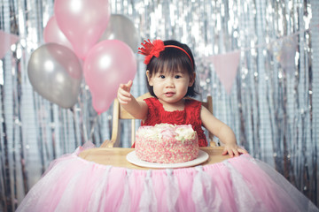 Baby girl celebrate her second birthday