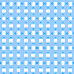 Abstract ellipse shape background pattern in gradient sky blue and white colors. Vector illustration. Use as background, montage, texture in graphic design; print on gift wrapping paper or fabric.