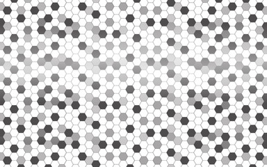 White abstract background with hexagon. Grey abstract. Futuristic Technology and texture concept