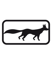 sport button umriss silhuette fuchs schön design cool comic cartoon clipart logo tier wald
