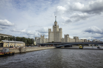 Fototapeta na wymiar High-rise building on Kotelnicheskaya Embankment, Moscow,
