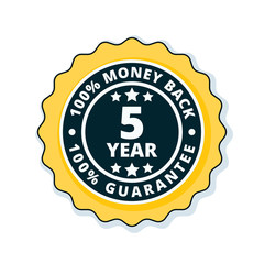 5 year money back guarantee