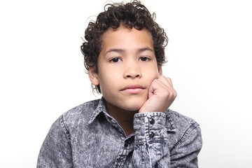Young afro boy