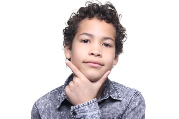Young afro boy