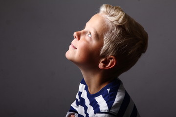 Caucasian school boy