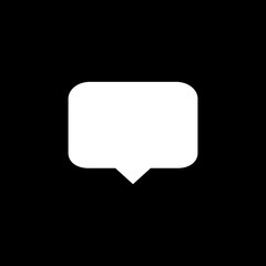 Chat Icon in trendy flat style isolated on black background. Speech bubble symbol for your web site design, logo, app. Vector illustration