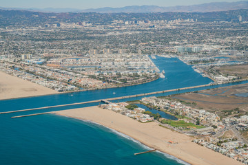 Aerial view of Marina Del Rey and Playa Del Rey