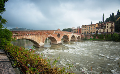 Naklejka premium Panoramic view on Verona