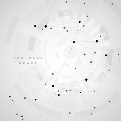 Vector abstract polygonal social network and creative background