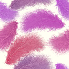 Obraz premium seamless pattern of colorful feathers