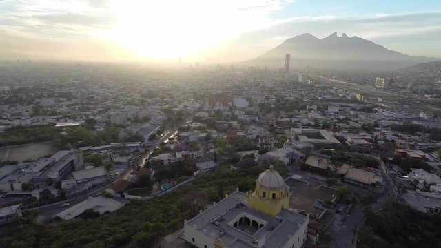 Aerial shots of Monterrey Mexico 