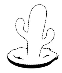 cactus plant icon over white background, vector illustration