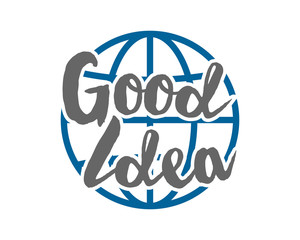 globe idea script typography typographic creative writing text image