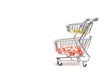 Health care concept. Medicine on white background