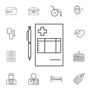 Medical Book Icon. Detailed set of medicine outline icons. Premium quality graphic design icon. One of the collection icons for websites, web design, mobile app