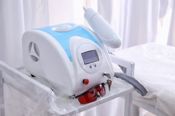 Laser tattoo removal machine in salon