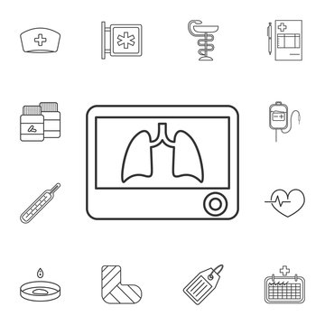 Lungs X-Ray icon. Detailed set of medicine outline icons. Premium quality graphic design icon. One of the collection icons for websites, web design, mobile app