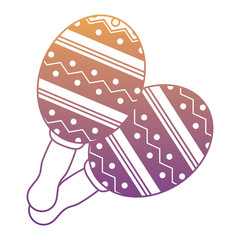 maracas icon over white background, colorful design. vector illustration