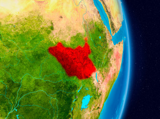 South Sudan from space