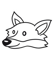 schön kopf gesicht süß niedlich klein kind fuchs schön design cool comic cartoon clipart logo tier wald