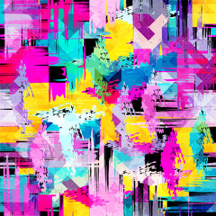 geometric abstract color pattern in graffiti style. Quality vector illustration for your design